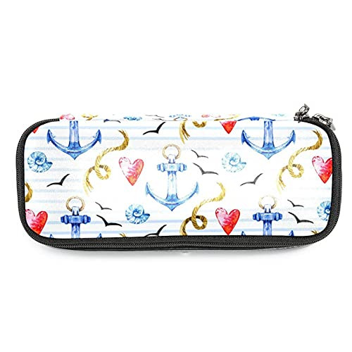 Pencil Case Sailing Pen Case Big Capacity Desk Organizer with Zipper for School  and  Office Supplies 7.5x3x1.5in
