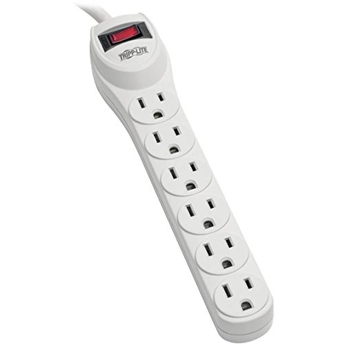 Tripp Lite TLP602 TLP602 Surge Suppressor, 6 Outlets, 2 ft Cord, 180 Joules, Light Gray Tripp Lite TLP602 TLP602 Surge Suppressor, 6 Outlets, 2 ft Cord, 180 Joules, Light Gray