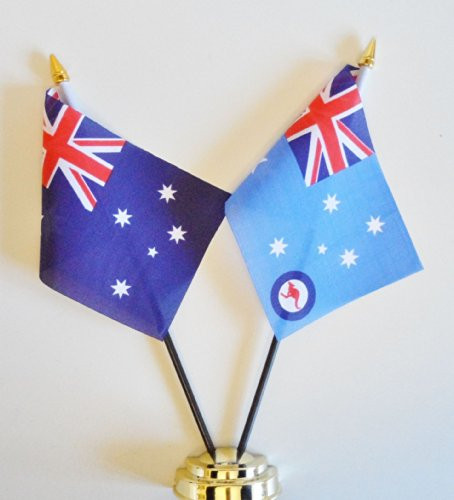 Australia and RAAF Royal Australian Air Force Friendship Table Flag Display 25cm -10"-