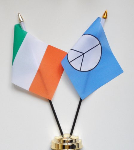 1000 Flags Ireland and Peace CND Friendship Table Flag Display 25cm -10"-