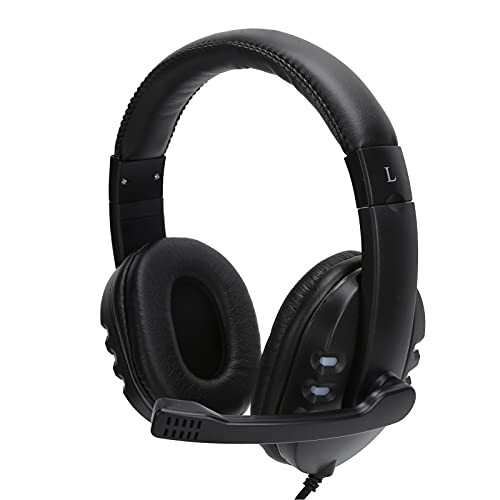 Gaming Headset,PC Gaming Headphone 3.5mm Audio Stereo Sound with Noise Immunity Swivel Mic  and  LED Light,Electronic Sports Wired Headset for PC Mac Laptop Gamer-Black-Normal Edition-