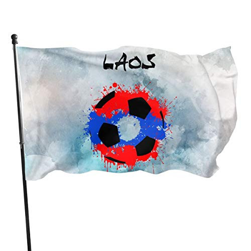 CHANGQUDD Abstract Soccer Ball Laos 3x5 Ft American Flag, Outdoor Banner, Family Banner, Garden Banner Black CHANGQUDD Abstract Soccer Ball Laos 3x5 Ft American Flag, Outdoor Banner, Family Banner, Garden Banner Black