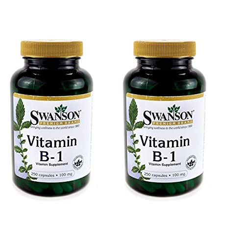 Swanson Vitamin B-1 -Thiamin- 100 Milligrams 250 Capsules 2 Pack