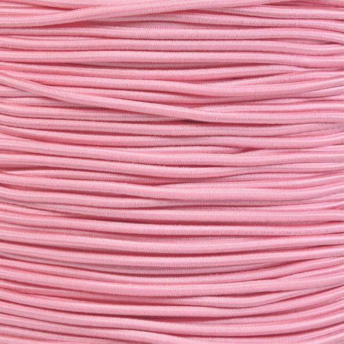West Coast Paracord Bungee Elastic Nylon Shock Cord -1/8 Inch x 100 Feet, Rose Pink-