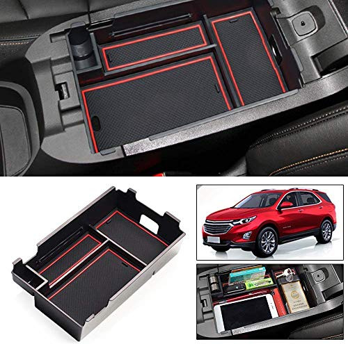 carado Armrest Secondary Storage Box Compatible with Chevrolet Equinox,Center Console Insert Organizer Tray