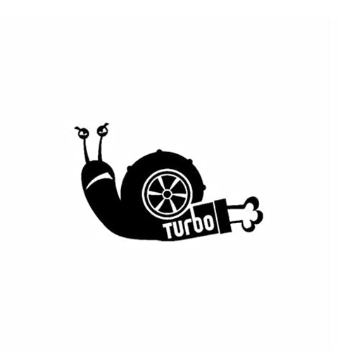 12.7CMX8.1CM Turbo Snail Vinyl Decal Car Sticker Drift Funny Turbo Black Motorcycle Stickers