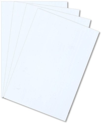 White Polystyrene 12" X 24" X .020" Plastic Sheet Styrene Pack of 4