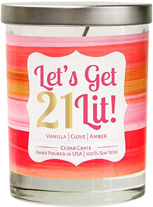 Let's Get Lit 21st Birthday Gifts for Her, Finally Legal, R.I.P Fake ID, 21st Birthday Candles Gift idea for Women, Happy 21st Birthday for Women, Funny Birthday Gift Ideas