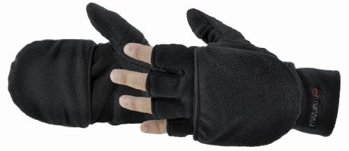 Manzella Men's Cascade Convertible Gloves (Black, X-Large)