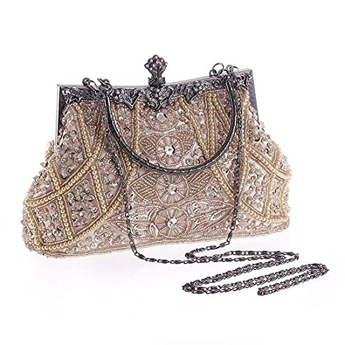 LIFEWISH 1920s Evening bags Unique Sequin Beaded Clutch Purses for Cocktail Wedding Party Prom