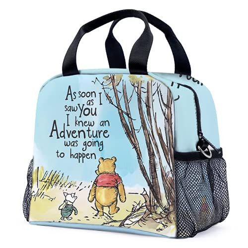 Winnie The Pooh Lunch Bag Reusable Insulated Thermal Lunch Bag for Work Travel Picnic