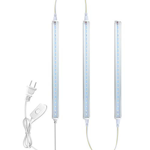 2Krmstr 3PCS T5 Led Grow Light, 24 LED Grow Light Strips Bars for Indoor Plants, Full Spectrum Growing Lamp for Grow Tent Greenhouse Plants Hydroponics Veg and Flower, 11.8in