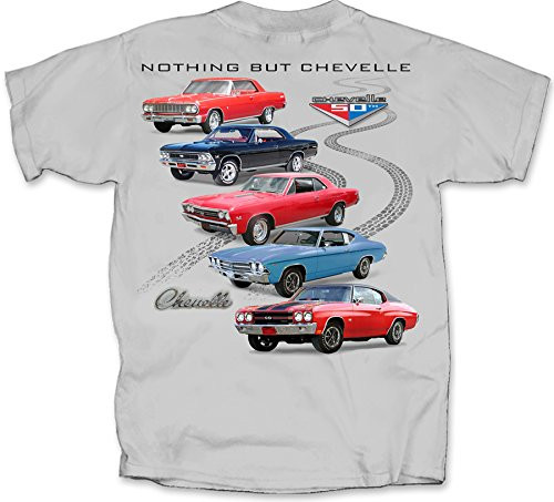 1964 to 1972 Chevy Chevelle - Malibu T-Shirt by Joe Blow T's Large Grey 1964 to 1972 Chevy Chevelle - Malibu T-Shirt by Joe Blow T's Large Grey
