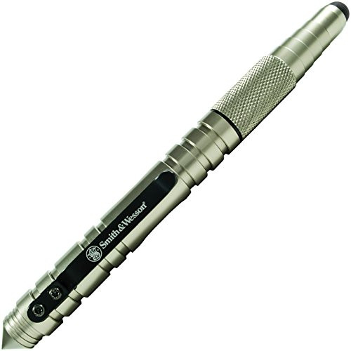 Smith & Wesson SWPEN3S 5.4in Aircraft Aluminum Refillable Tactical Screw Cap Stylus Pen for Outdoor, Survival, Camping and EDC