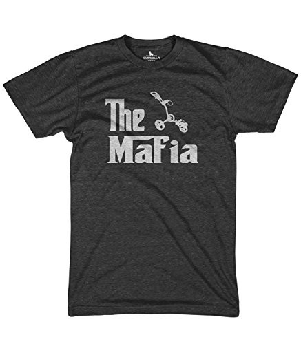 Guerrilla Tees The Mafia Shirt Funny Golf Tshirts Caddy Tshirts Walking Shirt, Large Black