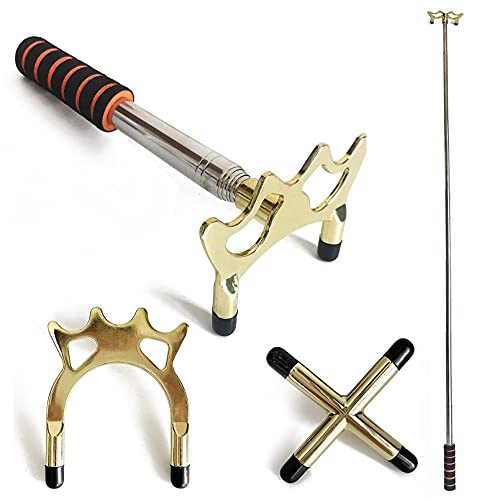 Tai ba cues Retractable Billiards Pool Cue Stick Bridge with 3 Replaceable Brass Bridge Head, Billiards Pool Cue Accessory