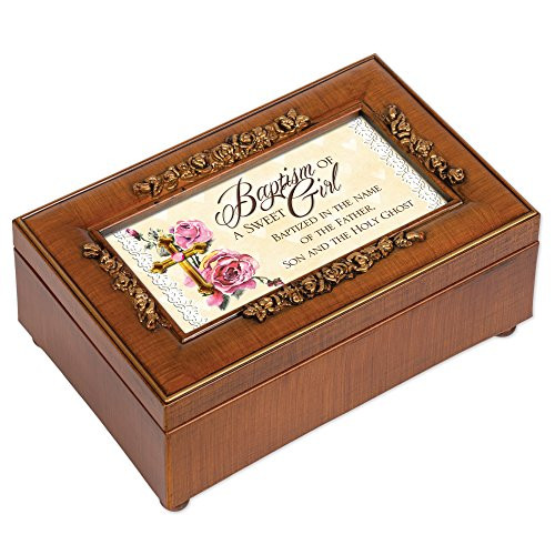 Cottage Garden Baptism of a Sweet Girl Woodgrain Embossed Jewelry Music Box Plays Ave Maria Cottage Garden Baptism of a Sweet Girl Woodgrain Embossed Jewelry Music Box Plays Ave Maria