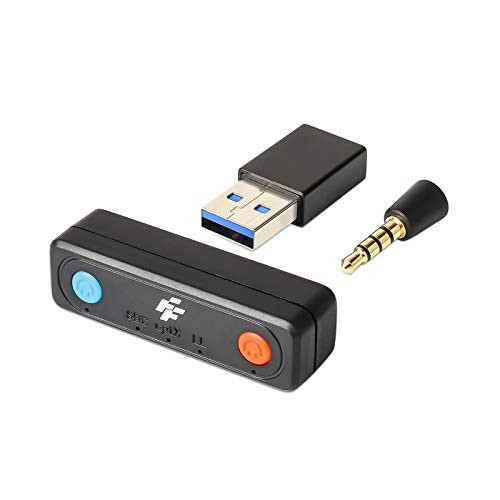 Bluetooth Adapter for Nintendo Switch  and  Lite/PS4/PC Laptops-Dual Stream BT 5.0 Wireless Audio Transmitter with Low Latency USB-C Connector and Digital Mic APTX for Bluetooth Speaker/Earbuds/Headphones