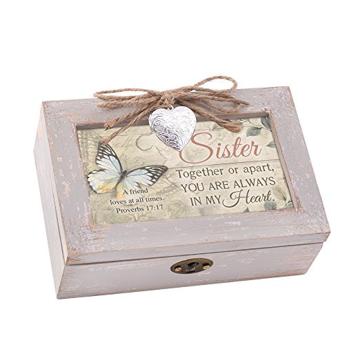 Cottage Garden Sister Always Heart Natural Taupe Wood Locket Petite Music Box Plays How Great Thou Art Cottage Garden Sister Always Heart Natural Taupe Wood Locket Petite Music Box Plays How Great Thou Art