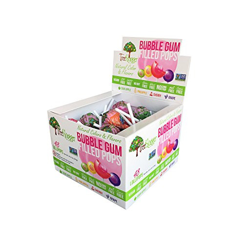 Tree Hugger Bubble Gum Pops Assorted Display, 48 Count