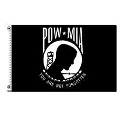 3x5 POW-MIA Double Sided Flag Nylon Embroidered POW Military Banner New