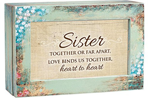 Cottage Garden Sister Together Heart to Heart Distressed Wood Jewelry Music Box Plays Tune Wonderful World Cottage Garden Sister Together Heart to Heart Distressed Wood Jewelry Music Box Plays Tune Wonderful World