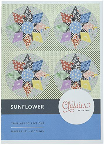 Sue Daley Designs CL104-SNFLWR Sunflower Block Classics Template Set English Paper Piecing Multicolor