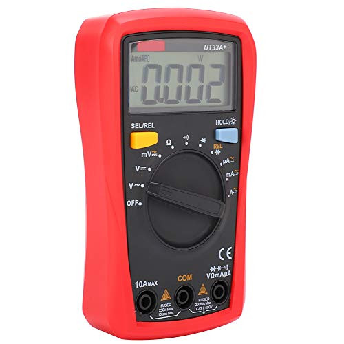 UT33A plus Portable Digital Multimeter Diode Voltage Tester Meter with LCD Display for AC DC Voltage Current Resistance Mini Multimeter