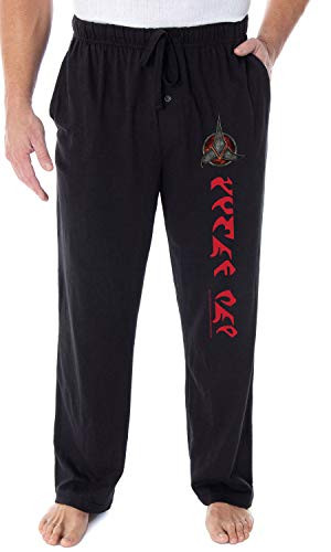 Star Trek The Next Generation Men's Klingon Tlhingan Mah We are Klingons Lounge Pajama Pants -Large- Black