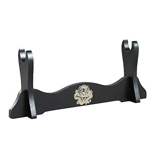 Fclieng Sword Stand Katana Holder Black Samurai Sword Bracket Katana Wakizashi Tanto Sword Table Display Stand-1 Tier