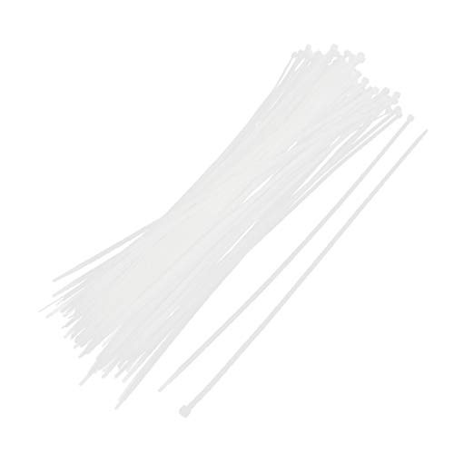 X-DREE 17.7" Self-Locking White Nylon Cable Zip Wire Tie Fastener 100 Pcs -17,7' 'attaches en fil de nylon pour fermeture à glissière en nylon blanc à câble blanc 100 pcs