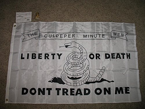 3x5 Liberty or Death Gadsden Don't Tread On Me Culpeper Minute Men Solarmax Nylon 210D Flag 3'x5' Banner with clips
