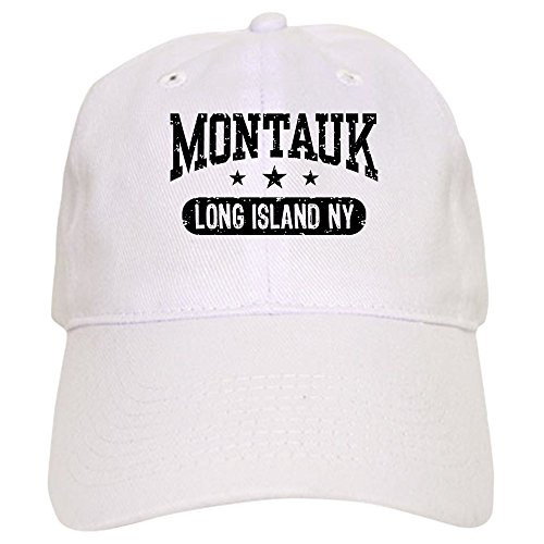 CafePress Montauk Long Island NY Baseball Cap with Adjustable Closure, Unique Printed Baseball Hat White