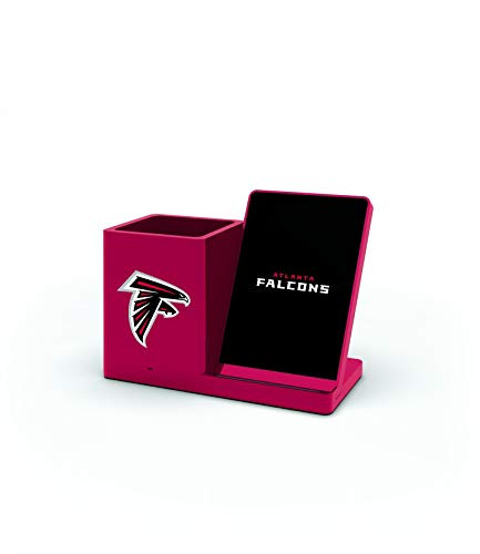 NFL Atlanta Falcons Wireless Charger and Desktop Organizer, Team Color