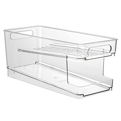 YARNOW Can Drink Holder Storage Bin Refrigerator Soda Can Organizer Rack Fridge Drink Container Beverage Organizer for Freezer Countertop Cabinets