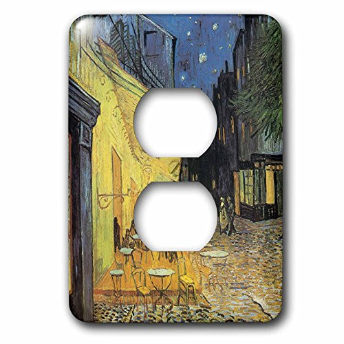 3dRose lsp-110453-6 Cafe Terrace at Night vintage Van Gogh 2 Plug Outlet Cover, Multicolor