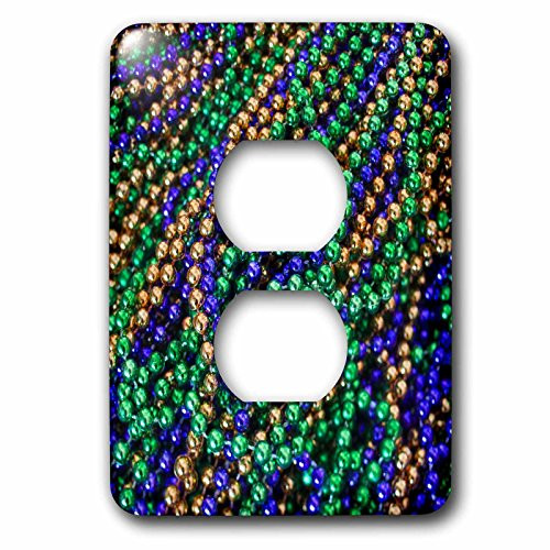 3dRose LLC lsp-90499-6 Louisiana, New Orleans, Market, Mardi Gras Beads Us19 Wbi0184 Walter Bibikow 2 Plug Outlet Cover