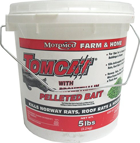 Motomco Tomcat Mouse and Rat Bromethalin Pellets, 5-Pound