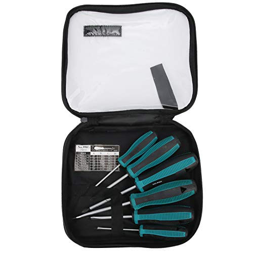 Screwdriver Set, 6 Piece Magnetic Screwdriver Kit has Phillips and Flat Head Tips,Professional Repair Tool Kit with Storage Bag