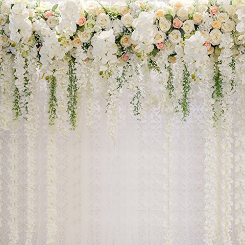 HUAYI White Flowers Backdrop Photography Background Wedding Decorations Baby Shower Photo Booth Props Flower Wall Backdrop 3D Newborn Photography Props 8x8ft XT-6749 HUAYI White Flowers Backdrop Photography Background Wedding Decorations Baby Shower Photo Booth Props Flower Wall Backdrop 3D Newborn Photography Props 8x8ft XT-6749