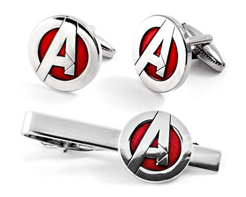 SharedImagination The Avengers Tie Clip, Marvel Cufflinks, Captain America Tie Tack Jewelry, Iron Man Ironman Superhero Wedding Groomsman Cuff Links Geek Gift, Geeky Present Nerd Presents SharedImagination The Avengers Tie Clip, Marvel Cufflinks, Captain America Tie Tack Jewelry, Iron Man Ironman Superhero Wedding Groomsman Cuff Links Geek Gift, Geeky Present Nerd Presents
