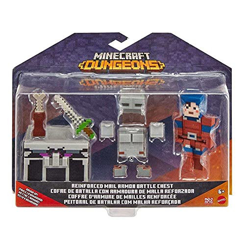 Minecraft Dungeons Battle Chest with Figure, Weapon and Accessories, Action and Adventure Toy Based on Video Game, for Storytelling Play and Display, Gift for 6 Years Old and Up Minecraft Dungeons Battle Chest with Figure, Weapon and Accessories, Action and Adventure Toy Based on Video Game, for Storytelling Play and Display, Gift for 6 Years Old and Up