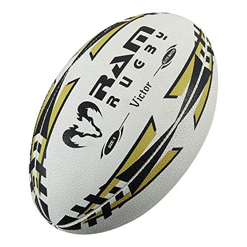Ram Rugby Victor Elite Rugby Ball - Size 5 - Gold and Black