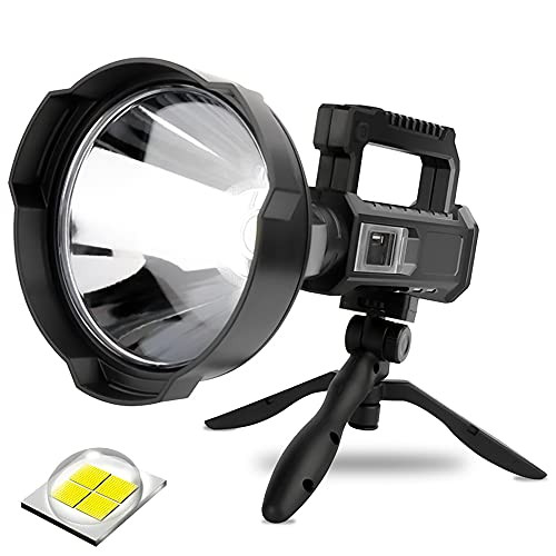 Led Flashlights High Lumens| Rechargeable LED Spotlight Flashlight| 90000 High Lumen Flashlight with 4 Modes IPX5 Waterproof Bright Flashlight| Searchlight for Camping and Emergency -XHP90-Large Size-