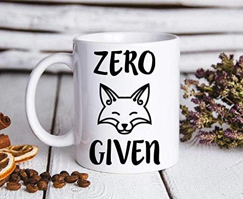 Zero Fox Given Mug, Fox Mug, For Fox Sake Mug, Funny Birthday Mug, Stocking Filler, Secret Santa Mug, Funny Profanity Mug, Gift Mug