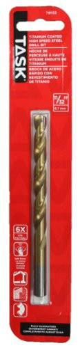 Task Tools T91132 Titanium-Coated HSS Drill Bit, 11/32-Inch