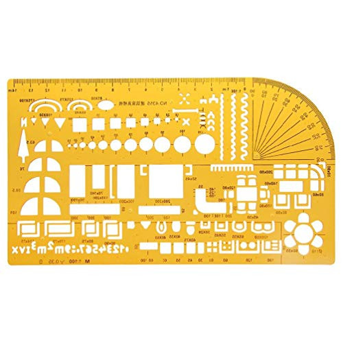 xiuersty 1:100 Geometric Drawings Templates Measuring Ruler Stencil Construction Architect Graphics Drawing Measuring Tool Geometry Stencils