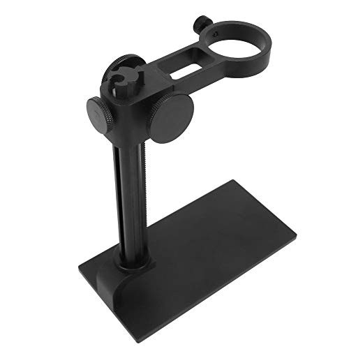 Portable Microscope Bracket, Adjustable Stable Microscope Holder, Aluminum Alloy Desktop for Digital Microscopes for Electron Microscopes-Black-