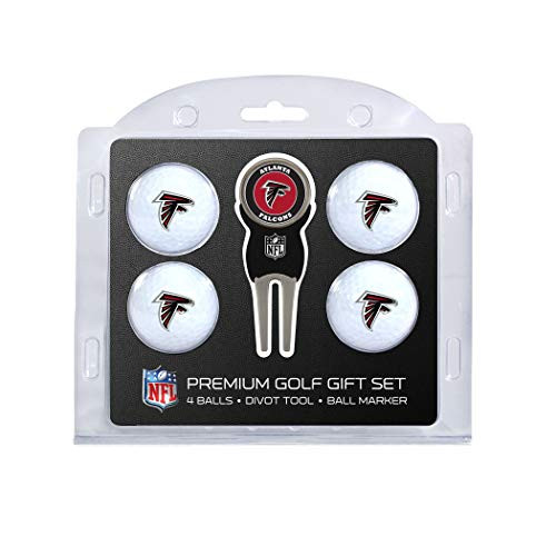 Team Golf NFL Atlanta Falcons Regulation Size Golf Balls -4 Count-  and  Divot Tool with Removable Double-Sided Magnetic Marker Team Golf NFL Atlanta Falcons Regulation Size Golf Balls -4 Count-  and  Divot Tool with Removable Double-Sided Magnetic Marker