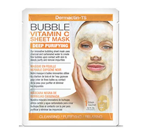 Dermactin-TS Facial Bubble Sheet Mask with Vitamin C -6-Pack-